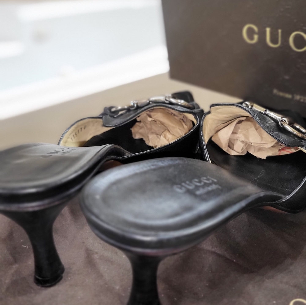 Gucci Black Leather Heels - Picture 8 of 10